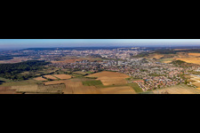 Photographie aérienne de Perspective panoramique de la zone urbaine avec ses périphéries et son centre-ville à le quartier Gambetta Carmes Faiencerie in Nancy dans le département Meurthe et Moselle, France