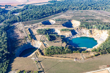 Vue aérienne de Exploitation minière à ciel ouvert à Lenoncourt dans le département Meurthe et Moselle, France