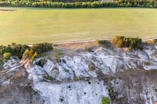 Vue aérienne de Sites de décollage parapente au dessus du Chêtre à Champougny dans le département Meuse, France