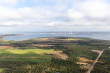 Vue aérienne de Fanø dans le département Syddanmark, Danemark