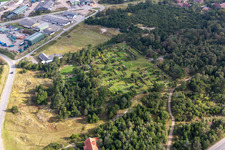 Vue aérienne de Cimetière à Fanø dans le département Syddanmark, Danemark