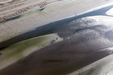 Photographie aérienne de Côte ouest à marée basse à Fanø dans le département Syddanmark, Danemark
