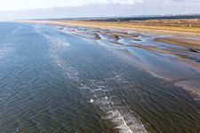 Côte ouest à marée basse à Fanø dans le département Syddanmark, Danemark d'en haut