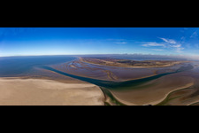 Vue aérienne de Zone côtière au sud de la mer du Nord - Île de Fanø à Fanø dans le département Syddanmark, Danemark