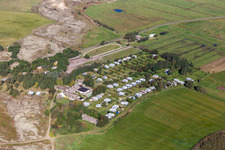 Vue aérienne de Nouveau camping de Sønderho à Fanø dans le département Syddanmark, Danemark
