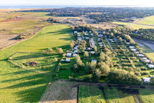 Vue aérienne de Nouveau camping, Sønderho à Fanø dans le département Syddanmark, Danemark