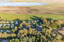 Vue oblique de Nouveau camping, Sønderho à Fanø dans le département Syddanmark, Danemark