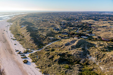 Photographie aérienne de Maisons de vacances Hyggeligge dans les dunes à Fanø dans le département Syddanmark, Danemark