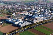 Vue aérienne de Thales Allemagne, Trumpf Laser et System Technology à le quartier Hausen in Ditzingen dans le département Bade-Wurtemberg, Allemagne