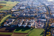 Vue aérienne de Siemens et Unify Germany à le quartier Weilimdorf in Stuttgart dans le département Bade-Wurtemberg, Allemagne