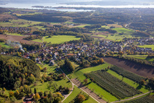 Vue aérienne de Quartier Güttingen in Radolfzell am Bodensee dans le département Bade-Wurtemberg, Allemagne