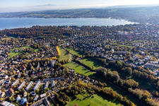 Vue aérienne de Zone d'implantation et infrastructures Petershausen Est à le quartier Petershausen in Konstanz dans le département Bade-Wurtemberg, Allemagne