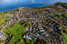 Zones riveraines du lac de Constance à le quartier Allmannsdorf in Konstanz dans le département Bade-Wurtemberg, Allemagne d'en haut