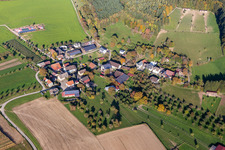 Vue aérienne de Ferme d'autruches Hegau-Lac de Constance à Stockach dans le département Bade-Wurtemberg, Allemagne