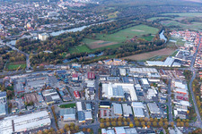 Vue aérienne de Parc industriel Sennfeld Ouest à Sennfeld dans le département Bavière, Allemagne