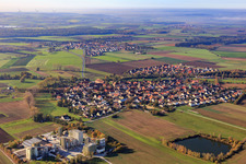 Vue aérienne de Vue du village depuis le nord-est avec CASEA GmbH à Sulzheim dans le département Bavière, Allemagne