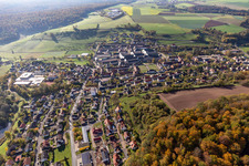 Vue aérienne de Ebrach dans le département Bavière, Allemagne