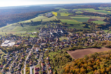 Vue aérienne de Ebrach dans le département Bavière, Allemagne