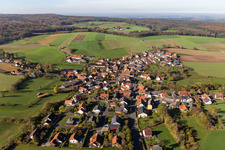Vue aérienne de Quartier Großgressingen in Ebrach dans le département Bavière, Allemagne