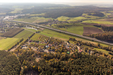 Enregistrement par drone de Base de loisirs - Parc d'attractions Freizeit-Land Geiselwind à Geiselwind dans le département Bavière, Allemagne