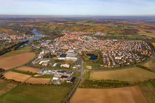 Photographie aérienne de Volkach dans le département Bavière, Allemagne