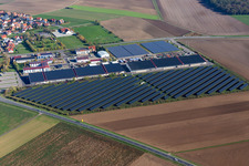 Vue aérienne de Belectric à Kolitzheim dans le département Bavière, Allemagne