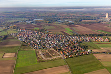 Quartier Heidenfeld in Röthlein dans le département Bavière, Allemagne d'en haut