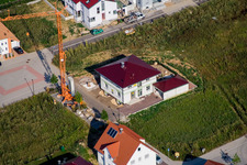 Nouvelle zone de développement Am Höhenweg à Kandel dans le département Rhénanie-Palatinat, Allemagne d'en haut