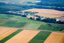 Vue aérienne de Zone commerciale Horstring du sud à le quartier Minderslachen in Kandel dans le département Rhénanie-Palatinat, Allemagne