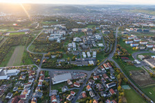 Vue aérienne de Université Julius-Maximilians, Biocentre à le quartier Frauenland in Würzburg dans le département Bavière, Allemagne