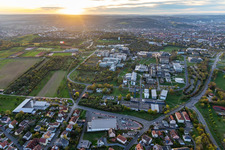 Vue aérienne de Université Julius-Maximilians, Institut d'informatique à le quartier Frauenland in Würzburg dans le département Bavière, Allemagne