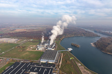 Vue oblique de Moulin à papier de palme à Wörth am Rhein dans le département Rhénanie-Palatinat, Allemagne