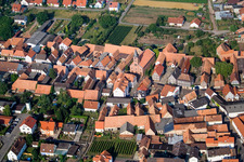 Vue aérienne de Kreuzgasse à Steinweiler dans le département Rhénanie-Palatinat, Allemagne