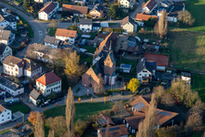 Vue aérienne de Sur la Kinzig à le quartier Weier in Offenburg dans le département Bade-Wurtemberg, Allemagne