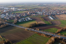Vue aérienne de Quartier Sand in Willstätt dans le département Bade-Wurtemberg, Allemagne