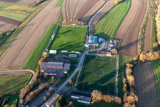 Vue aérienne de Club de sport Sand, Sander Hall à le quartier Sand in Willstätt dans le département Bade-Wurtemberg, Allemagne