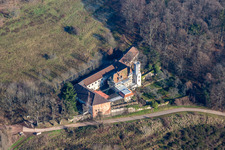 Vue aérienne de Slevogthof à Leinsweiler dans le département Rhénanie-Palatinat, Allemagne