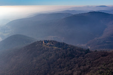 Vue oblique de Madenbourg à Eschbach dans le département Rhénanie-Palatinat, Allemagne