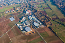 Photographie aérienne de Parc industriel de l'Ouest à le quartier Herxheim in Herxheim bei Landau dans le département Rhénanie-Palatinat, Allemagne
