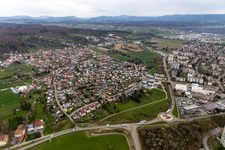 Vue aérienne de Rheinfelden dans le département Bade-Wurtemberg, Allemagne