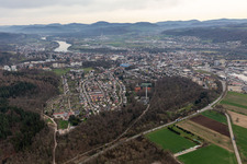 Vue aérienne de Bad Säckingen dans le département Bade-Wurtemberg, Allemagne