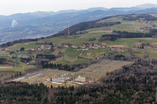 Vue aérienne de Sous-station de Heidenwuhr en Egg à le quartier Egg in Rickenbach dans le département Bade-Wurtemberg, Allemagne