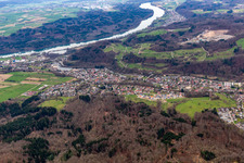 Vue aérienne de De l'est à le quartier Öflingen in Wehr dans le département Bade-Wurtemberg, Allemagne