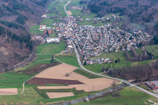 Vue aérienne de Quartier Langenau in Schopfheim dans le département Bade-Wurtemberg, Allemagne
