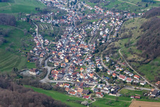 Vue aérienne de Inzlingen dans le département Bade-Wurtemberg, Allemagne