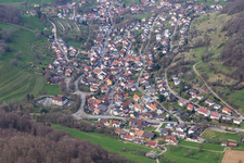 Vue aérienne de Inzlingen dans le département Bade-Wurtemberg, Allemagne