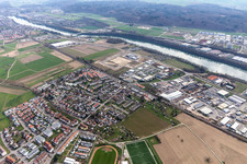 Vue aérienne de Quartier Herten in Rheinfelden dans le département Bade-Wurtemberg, Allemagne