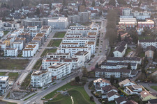 Vue aérienne de Dans le fil de soie à Offenburg dans le département Bade-Wurtemberg, Allemagne