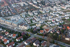 Vue oblique de Dans le fil de soie à Offenburg dans le département Bade-Wurtemberg, Allemagne