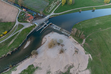 Photographie aérienne de Aire de repos Am Großen Deich à le quartier Elgersweier in Offenburg dans le département Bade-Wurtemberg, Allemagne